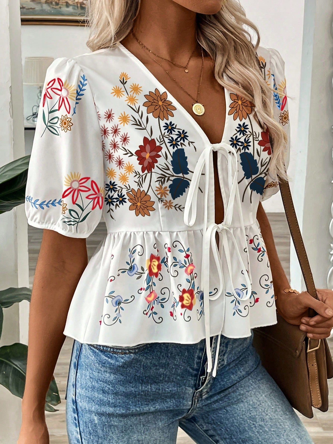 Blusa Bata Bordada - Boho - Maharu