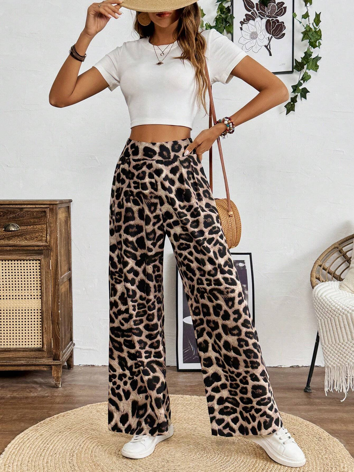 Calça Feminina Pantalona - Animal Print - Maharu