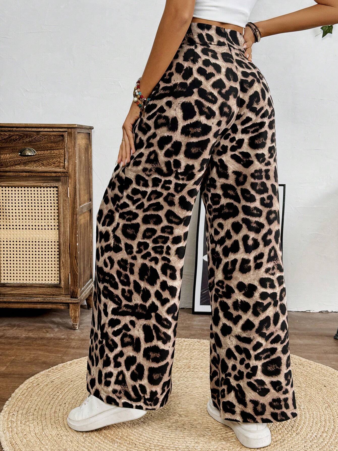 Calça Feminina Pantalona - Animal Print - Maharu