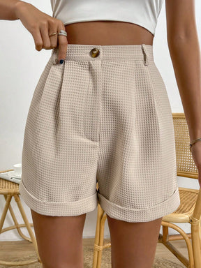 Shorts Feminino Cintura Alta Damasco - Maharu