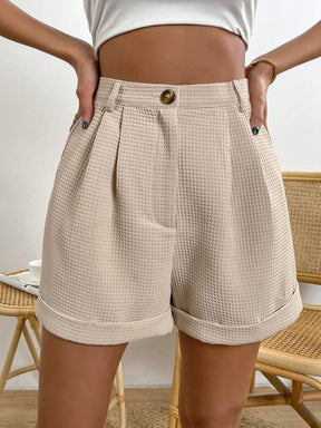 Shorts Feminino Cintura Alta Damasco - Maharu